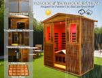 Red Cedar 3-Person Low EMF Infrared Outdoor Sauna