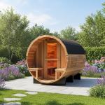 Custom Outdoor Barrel Sauna for 4-8 People