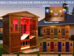 Red Cedar 3-Person Low EMF Infrared Outdoor Sauna
