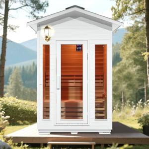 Benovo 1-2 Person Outdoor Cedar Steam Sauna