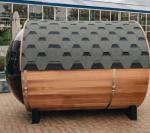 AURGOD 6-Person Outdoor Cedar Barrel Sauna