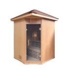 Canadian Hemlock Triple Bench Outdoor Steam Sauna