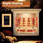 4-Person Hybrid Indoor/Outdoor Wood Sauna with WiFi