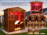 Red Cedar 3-Person Low EMF Infrared Outdoor Sauna