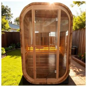 2-Person Canadian Cedar Outdoor Steam Sauna