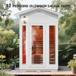 Benovo 1-2 Person Outdoor Cedar Steam Sauna