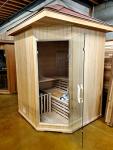 Canadian Hemlock Triple Bench Outdoor Steam Sauna