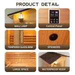 Benovo 1-2 Person Outdoor Cedar Steam Sauna