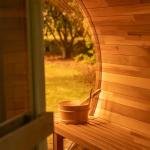 AURGOD 6-Person Outdoor Cedar Barrel Sauna