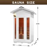 Benovo 1-2 Person Outdoor Cedar Steam Sauna
