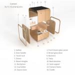 Square Outdoor Sauna for 6 with Glass Windows