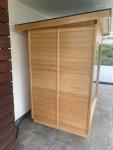 4-Person Hybrid Indoor/Outdoor Wood Sauna with WiFi