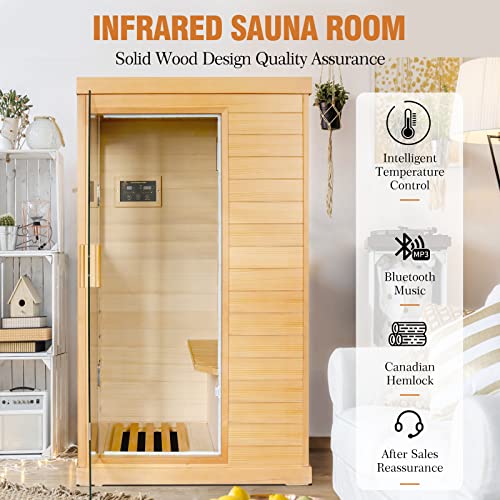 Vater 800W Infrared Home Sauna with Control Panel