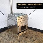 Outdoor Sauna Tent Wood Stove for Camping