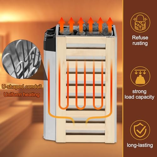 Cooouds 3Kw Electric Sauna Heater with Timer