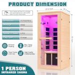 Albott 1-Person Infrared Home Sauna with Speakers