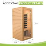 Real Relax 1-Person EMF-Free Hemlock Wood Sauna