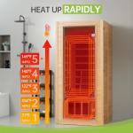 Real Relax 1-Person EMF-Free Hemlock Wood Sauna