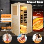 OUTEXER Far Infrared Wooden Sauna for One