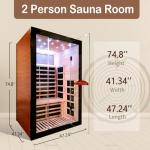 2-Person Far Infrared Home Sauna with Bluetooth