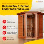 HEATWAVE Hudson Bay 3-Person Infrared Cedar Sauna