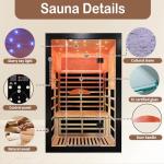 2-Person Far Infrared Home Sauna with Bluetooth