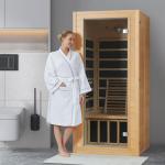 Real Relax 1-Person EMF-Free Hemlock Wood Sauna