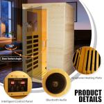 OUTEXER Far Infrared Wooden Sauna for One
