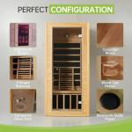 Real Relax 1-Person EMF-Free Hemlock Wood Sauna