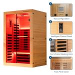 Woodbridge 2-Person Infrared Home Sauna Room