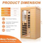 Far Infrared Canadian Hemlock Home Sauna for One
