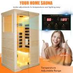 OUTEXER Far Infrared Wooden Sauna for One
