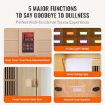 VEVOR Far Infrared Sauna for One with Bluetooth