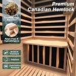 Far Infrared Canadian Hemlock Home Sauna for One