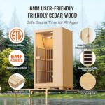 VEVOR Far Infrared Sauna for One with Bluetooth
