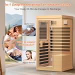 Far Infrared Canadian Hemlock Home Sauna for One