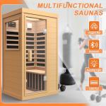 Far Infrared Canadian Hemlock Home Sauna for One
