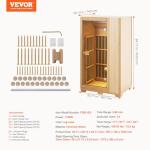 VEVOR Far Infrared Sauna for One with Bluetooth