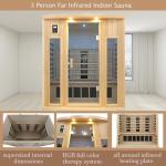 KUNSANA 3-Person Indoor Infrared Sauna with Bluetooth