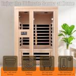 2-Person Infrared Indoor Sauna with Bluetooth Speakers