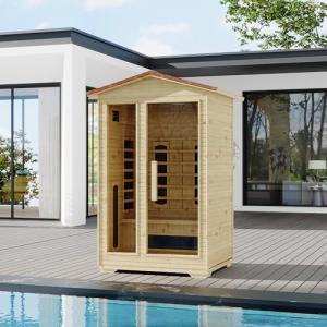 2-Person Outdoor Infrared Sauna with Bluetooth Speaker