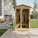 2-Person Outdoor Infrared Sauna with Bluetooth Speaker