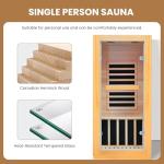 Heawarm 1-Person Infrared Sauna with LED Light
