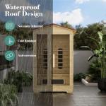 2-Person Outdoor Infrared Sauna with Bluetooth Speaker