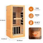 LAMAR Home Far Infrared Sauna with Light Therapy