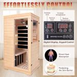 Compact 1-Person Far Infrared Sauna with Bluetooth