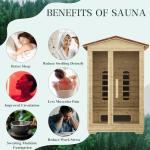 2-Person Outdoor Infrared Sauna with Bluetooth Speaker