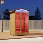 2-Person Outdoor Infrared Sauna with Bluetooth Speaker