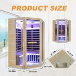 Infrared Corner Sauna for 2-3 People, Bluetooth Speaker