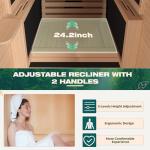 1 Person Home Infrared Sauna with Adjustable Chair